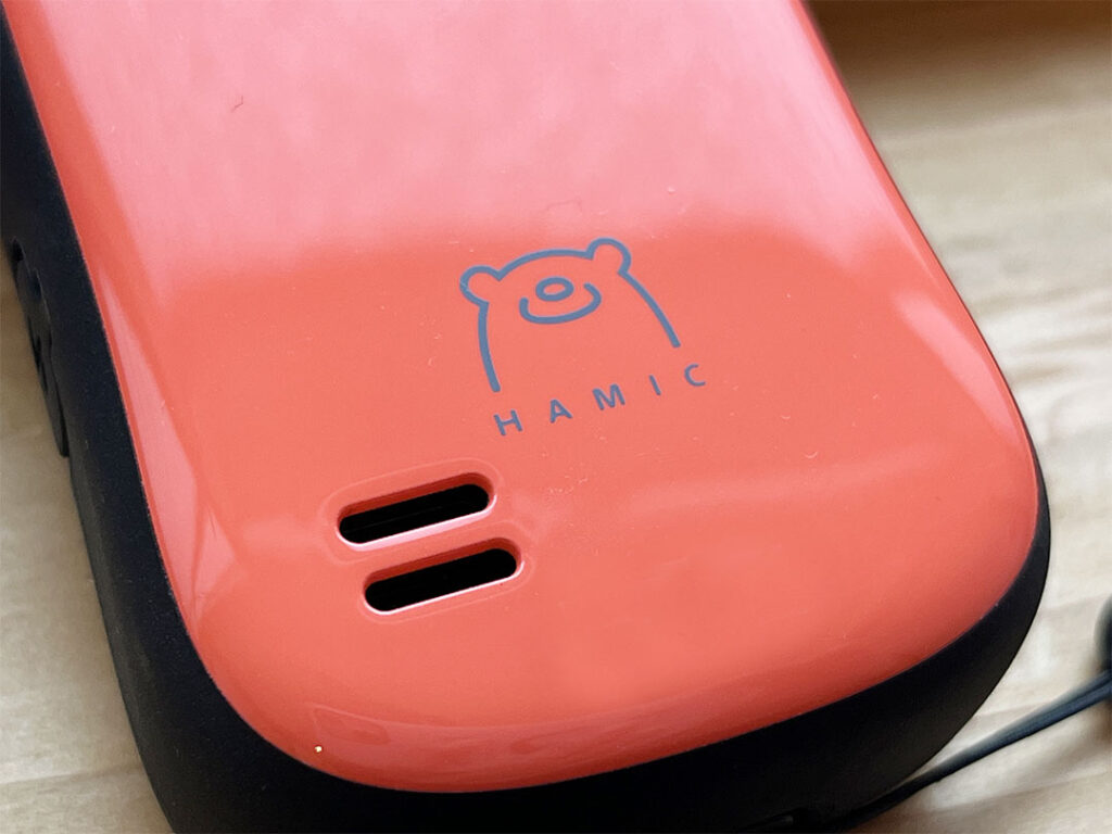 HamicPOCKET（ハミックポケット）PinkのHAMICロゴのアップ